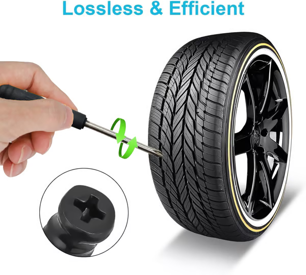 ⚙️Rubber Tire Repair Kit – 2 Sizes Nails + Free Screwdriver